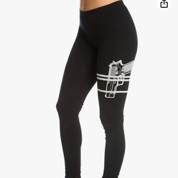 Black weapon printed leggings - Picture 3 of 5